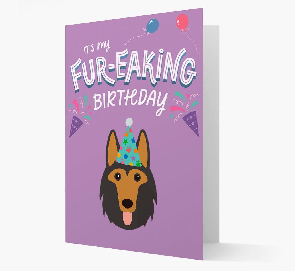 'It's My Fur-eaking Birthday': Personalized {breedFullName} Card