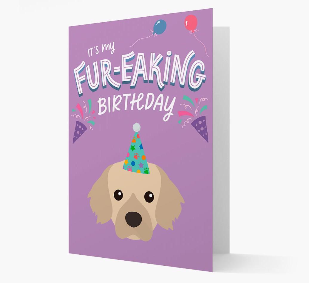 'It's My Fur-eaking Birthday': Personalized {breedFullName} Card