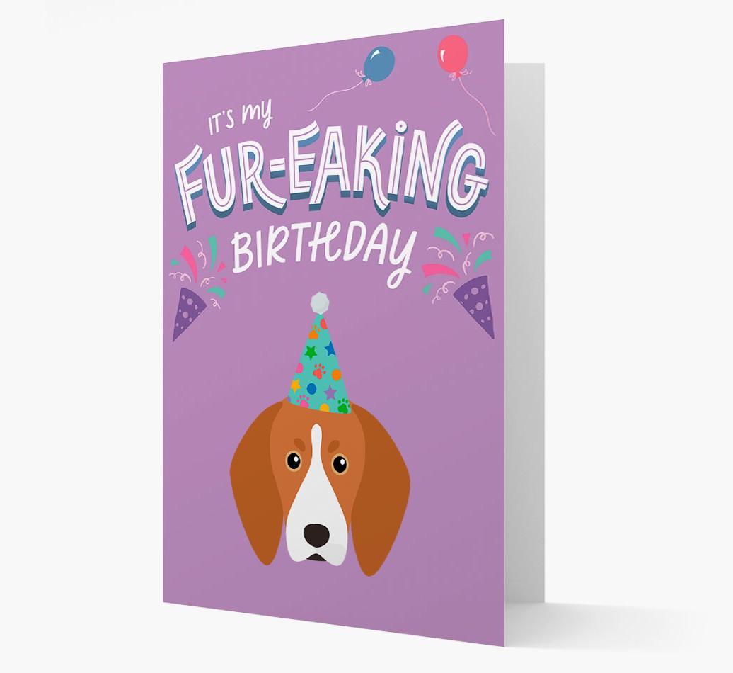 'It's My Fur-eaking Birthday': Personalized {breedFullName} Card