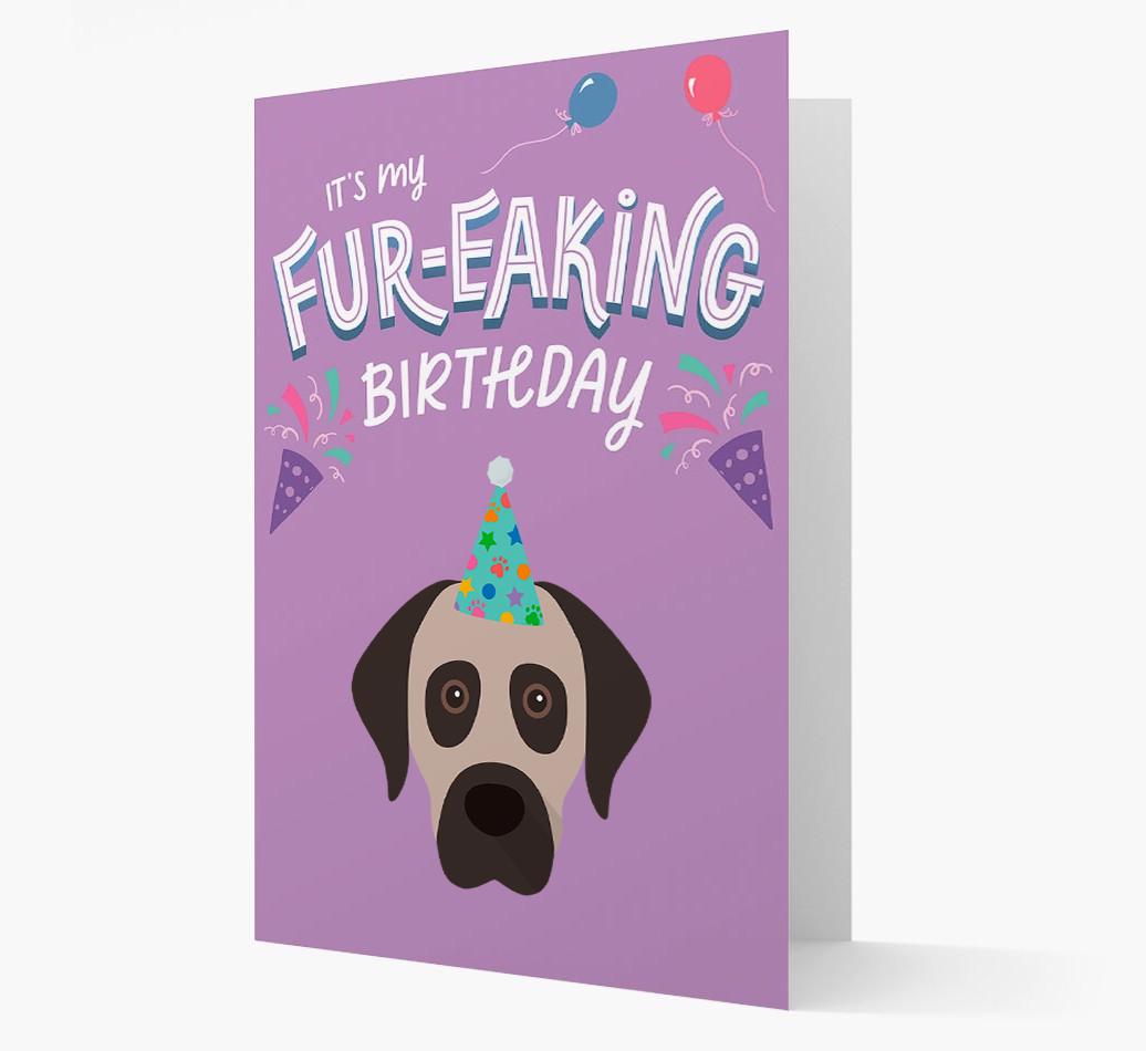 'It's My Fur-eaking Birthday': Personalized {breedFullName} Card