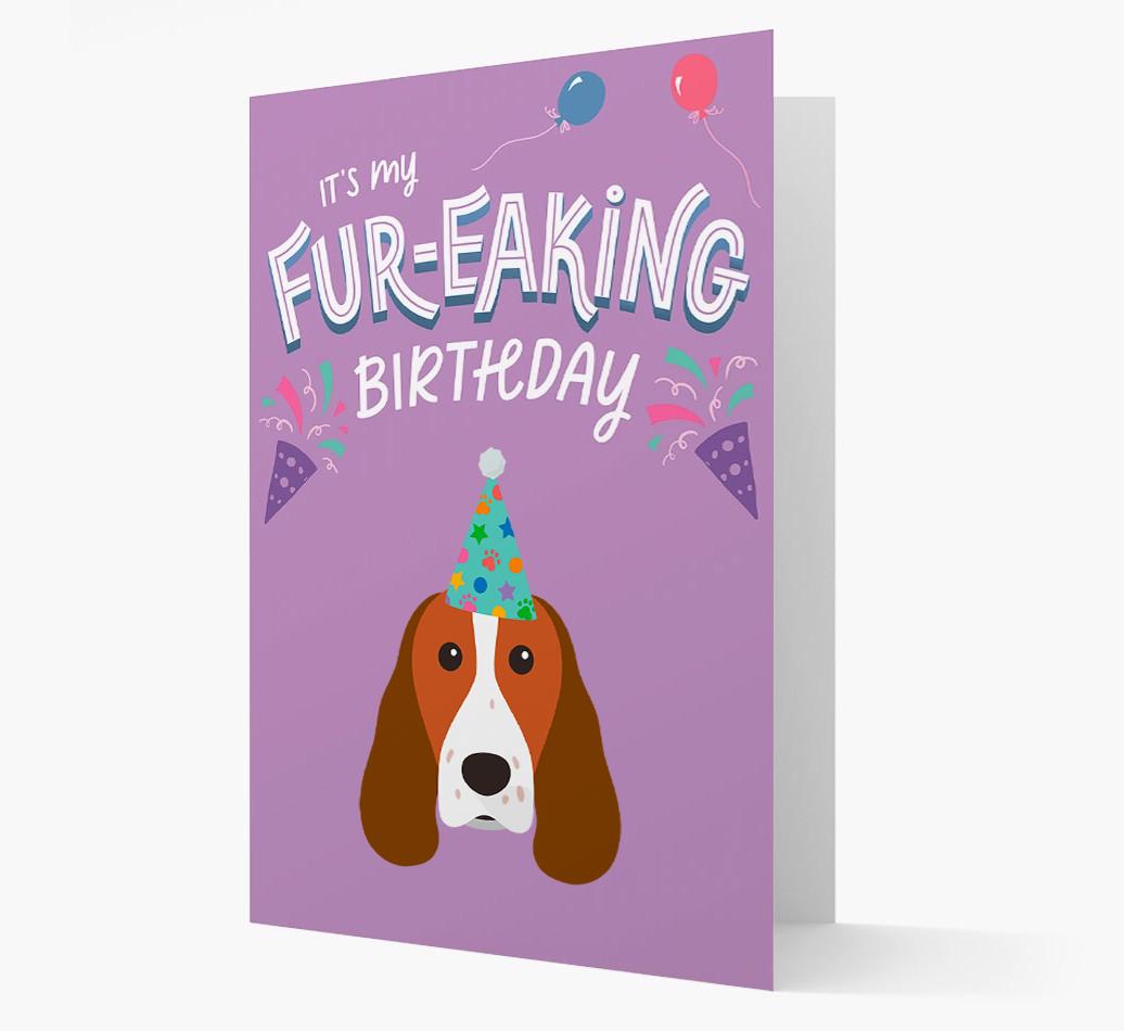 'It's My Fur-eaking Birthday': Personalized {breedFullName} Card