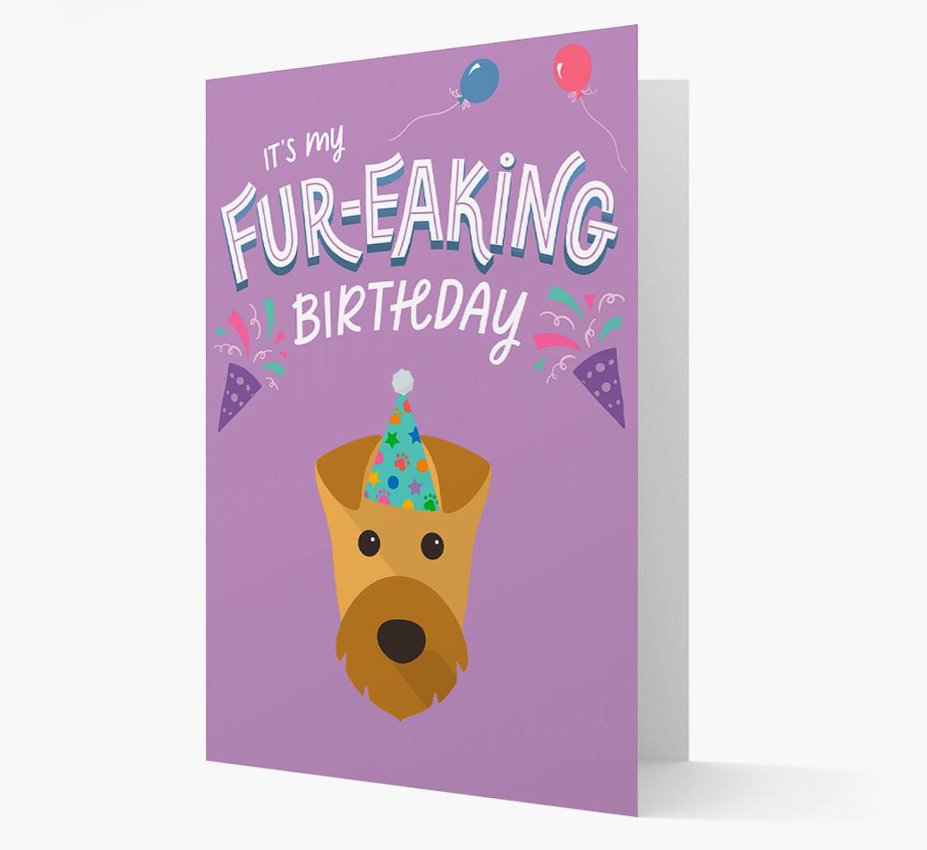 'It's My Fur-eaking Birthday': Personalized {breedFullName} Card
