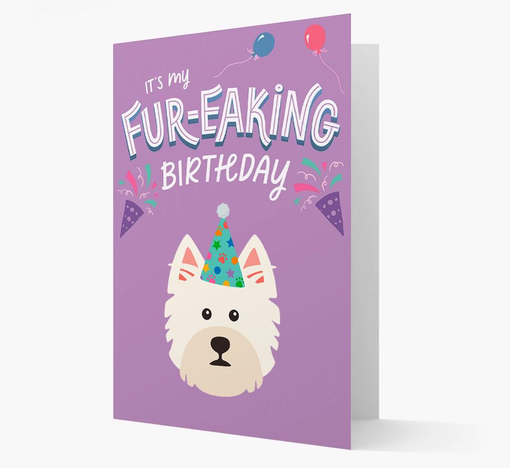 'It's My Fur-eaking Birthday': Personalized {breedFullName} Card