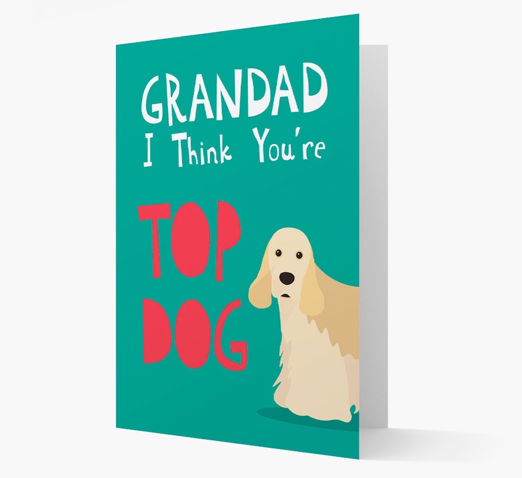 Grandad You're Top Dog: Personalised {breedFullName} Card