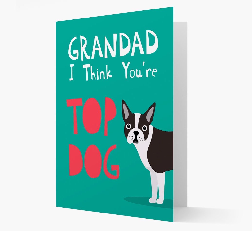Grandad You're Top Dog: Personalised {breedFullName} Card