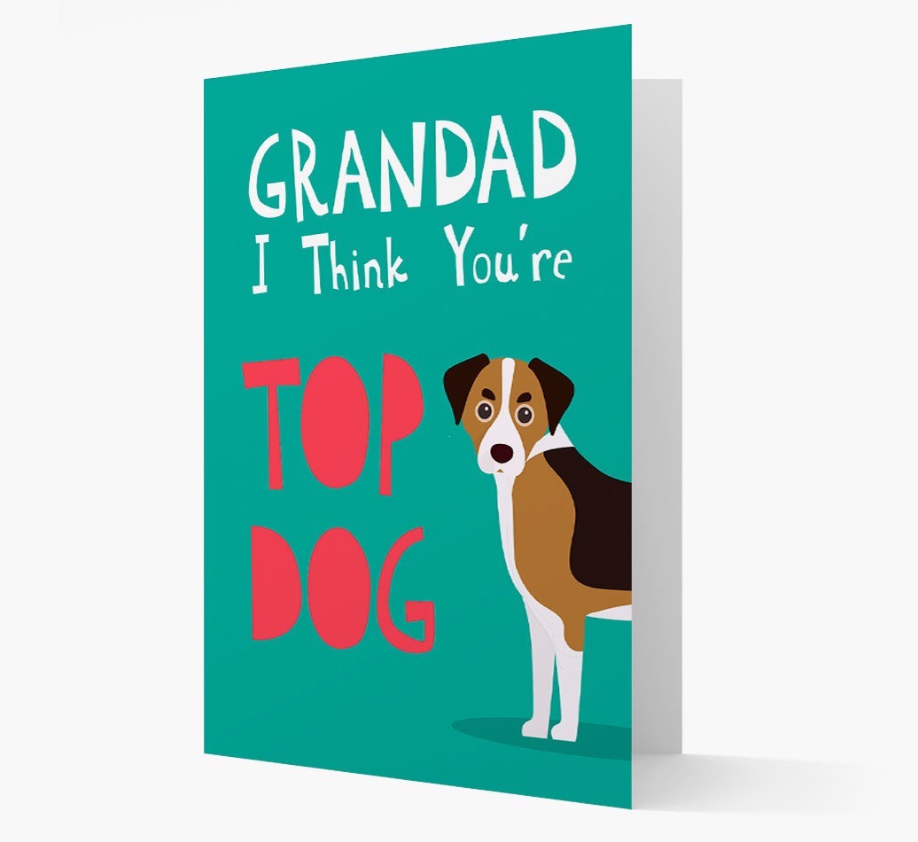 Grandad You're Top Dog: Personalised {breedFullName} Card