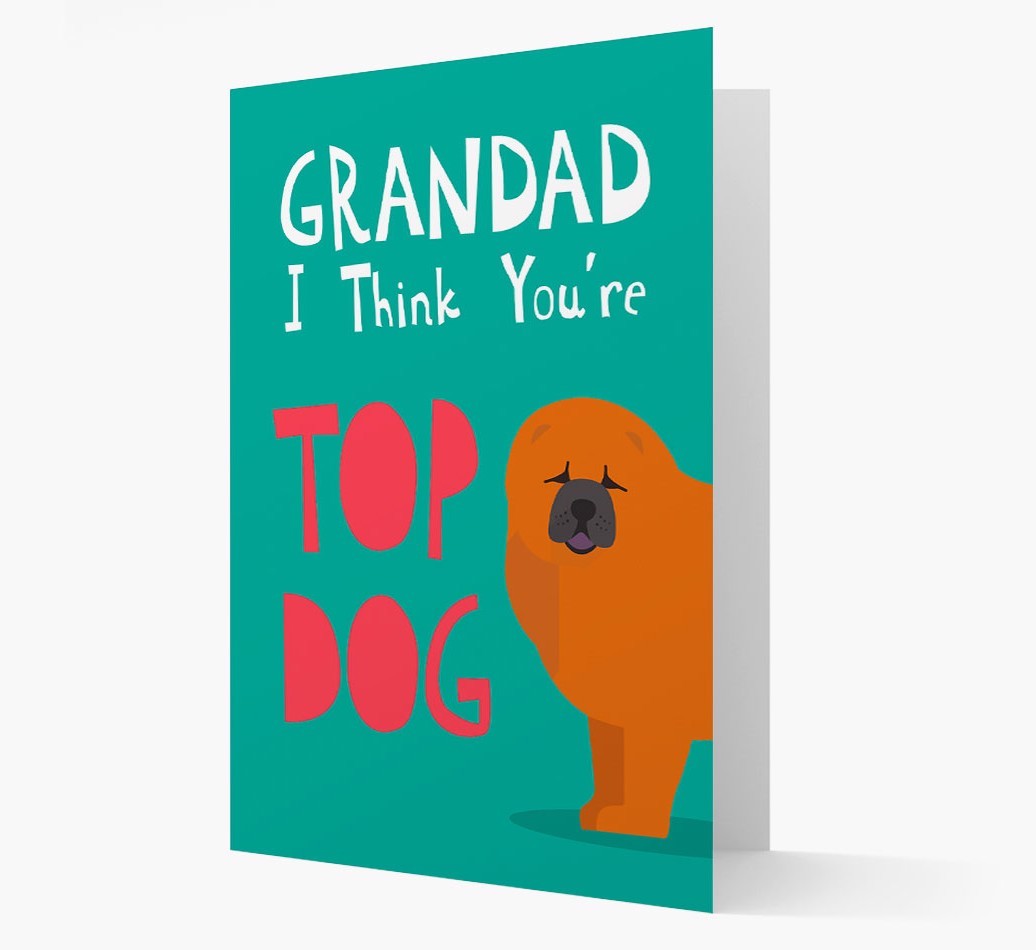 Grandad You're Top Dog: Personalised {breedFullName} Card