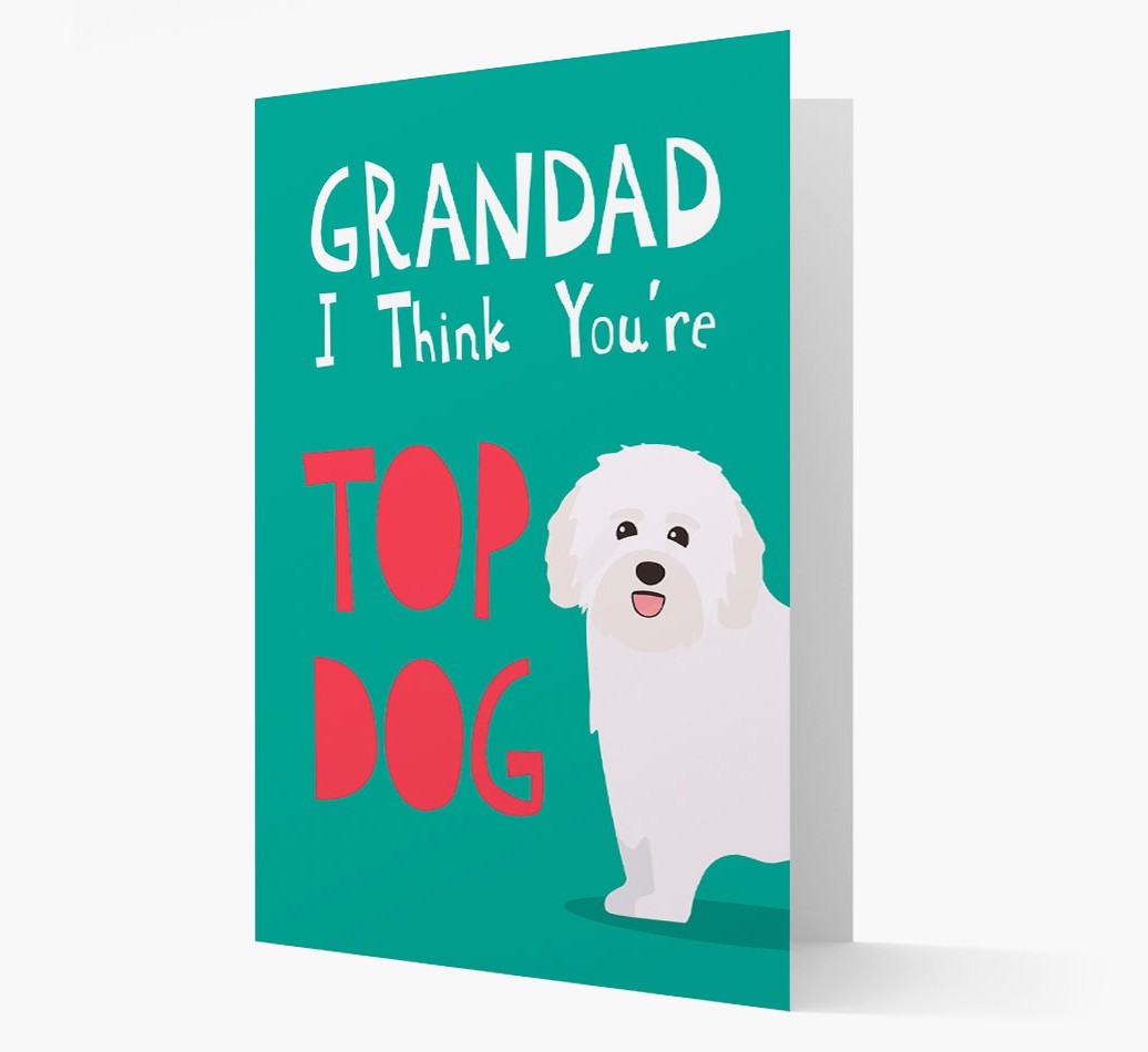 Grandad You're Top Dog: Personalised {breedFullName} Card
