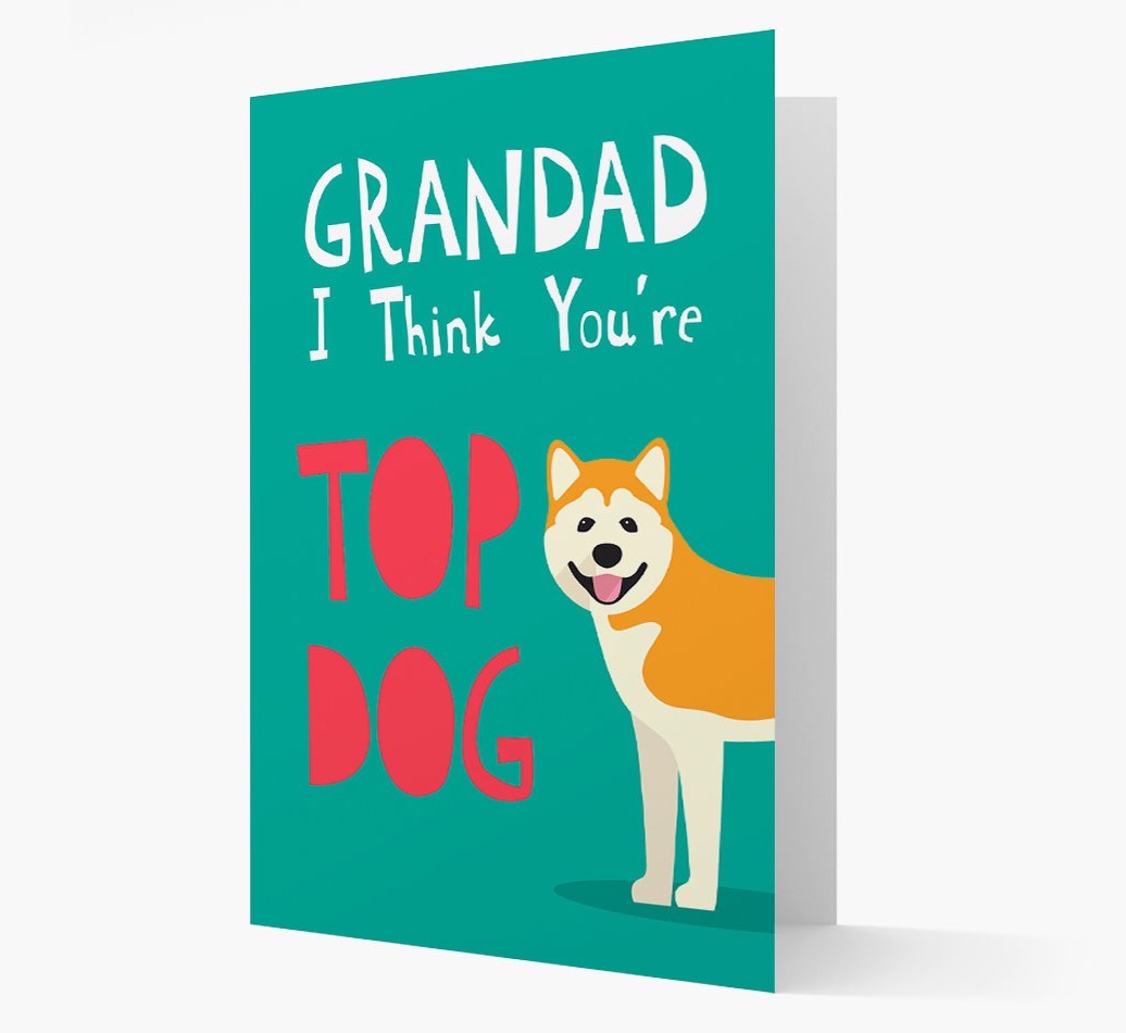 Grandad You're Top Dog: Personalised {breedFullName} Card