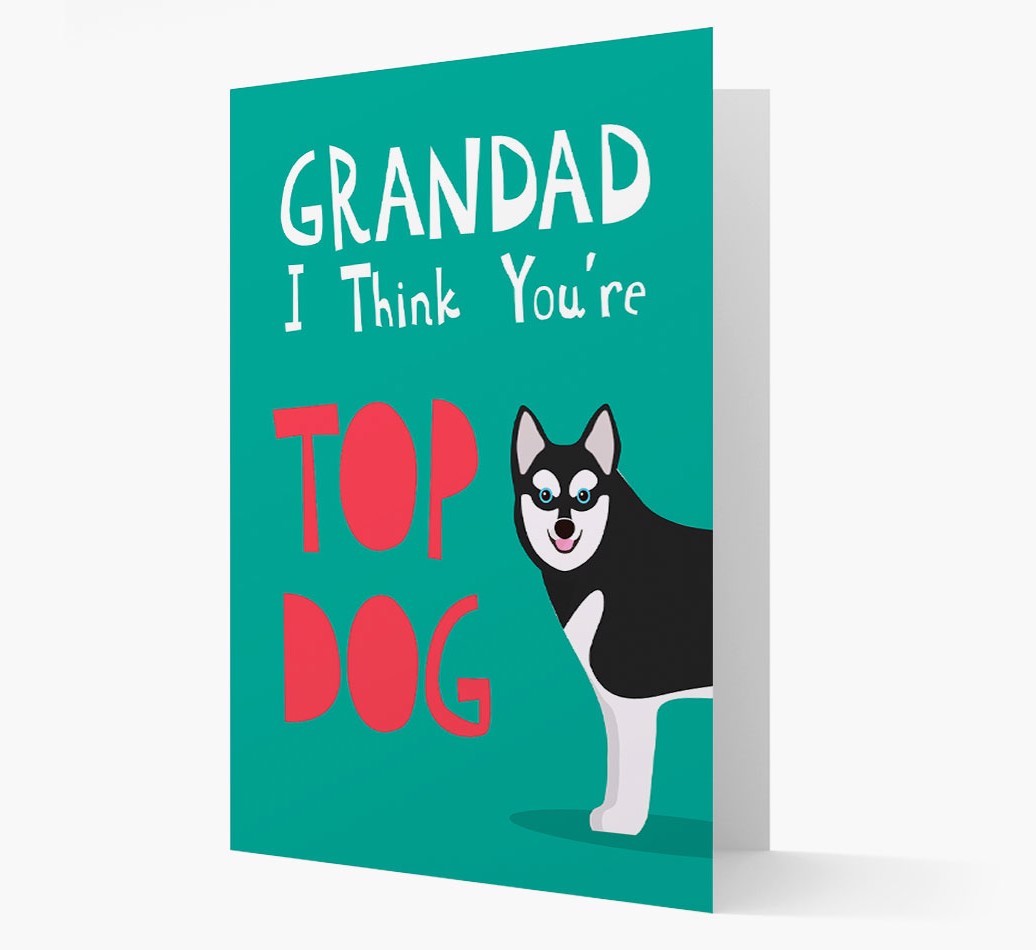 Grandad You're Top Dog: Personalised {breedFullName} Card