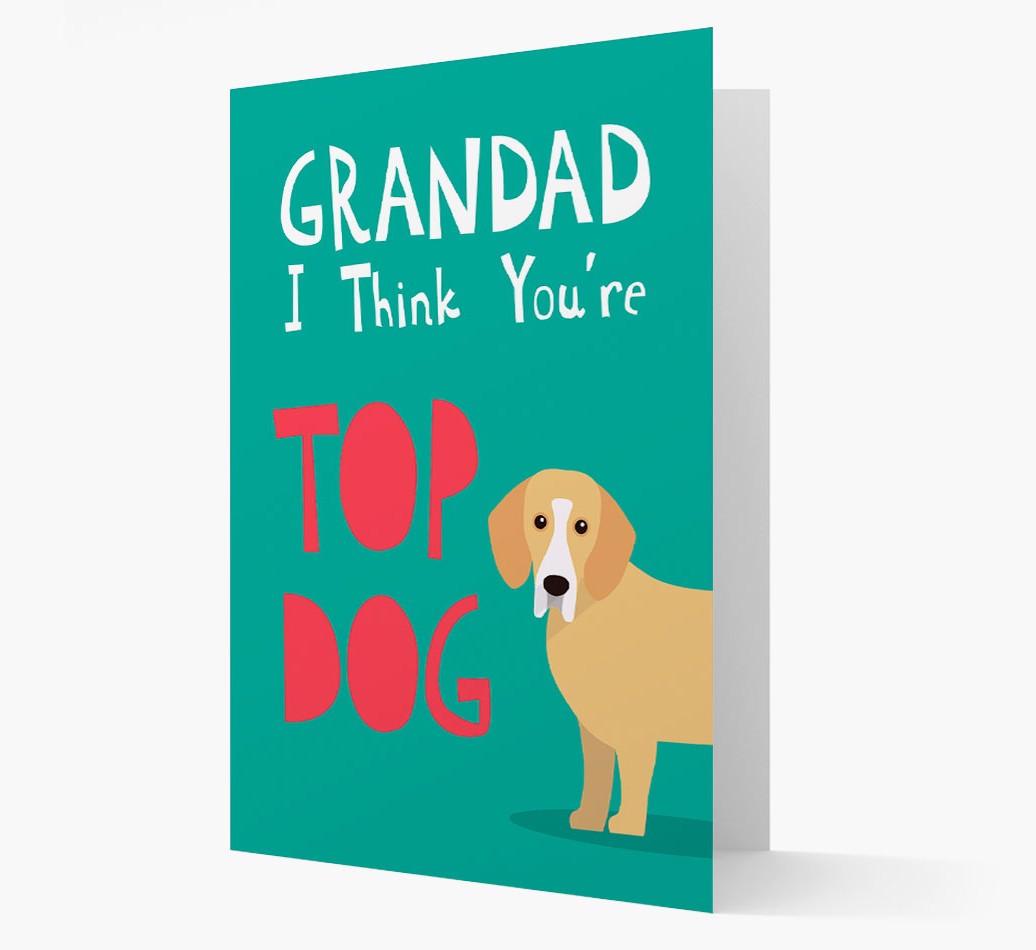 Grandad You're Top Dog: Personalised {breedFullName} Card