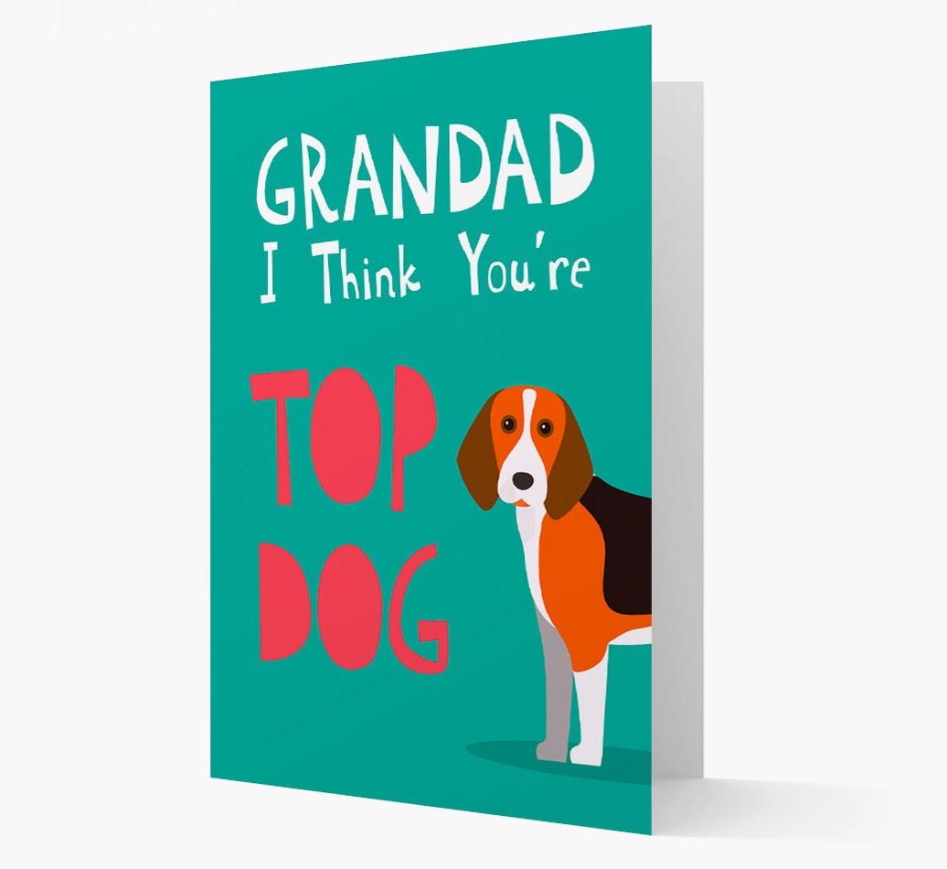 Grandad You're Top Dog: Personalised {breedFullName} Card