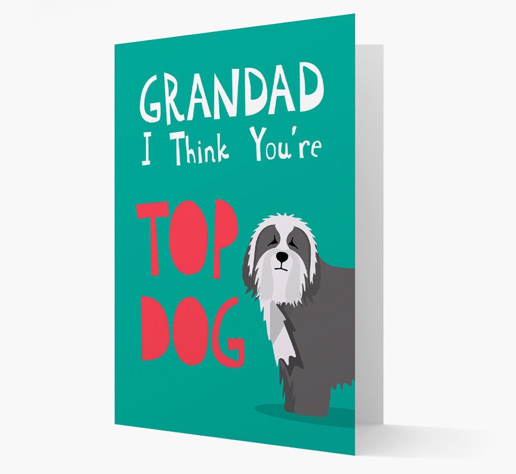Grandad You're Top Dog: Personalised {breedFullName} Card