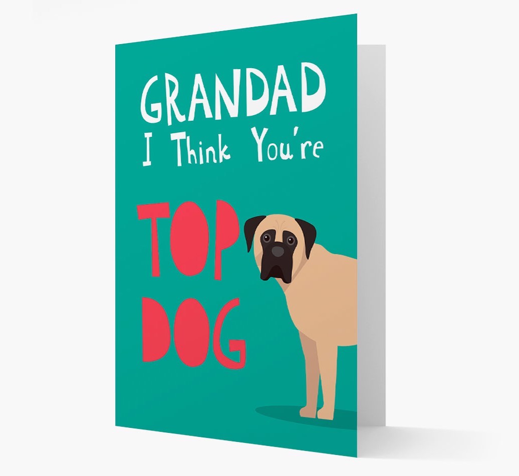 Grandad You're Top Dog: Personalised {breedFullName} Card