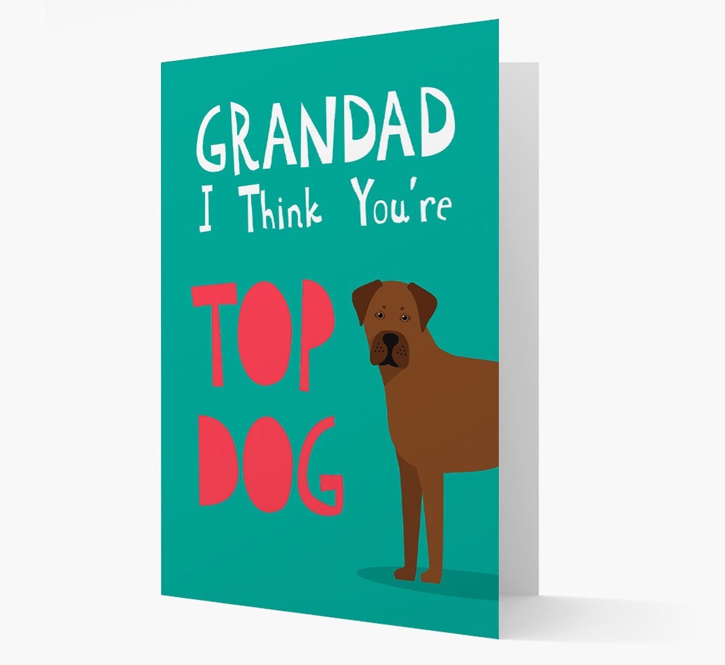 Grandad You're Top Dog: Personalised {breedFullName} Card