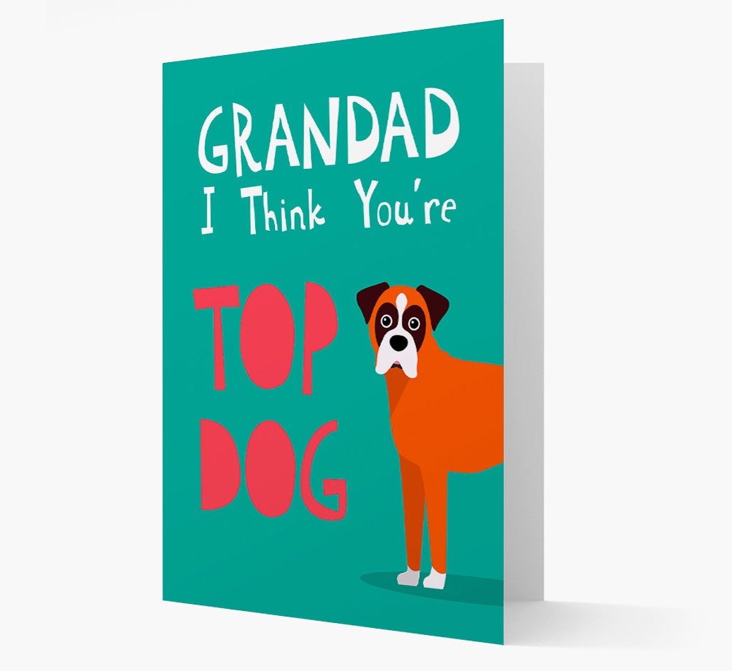 Grandad You're Top Dog: Personalised {breedFullName} Card