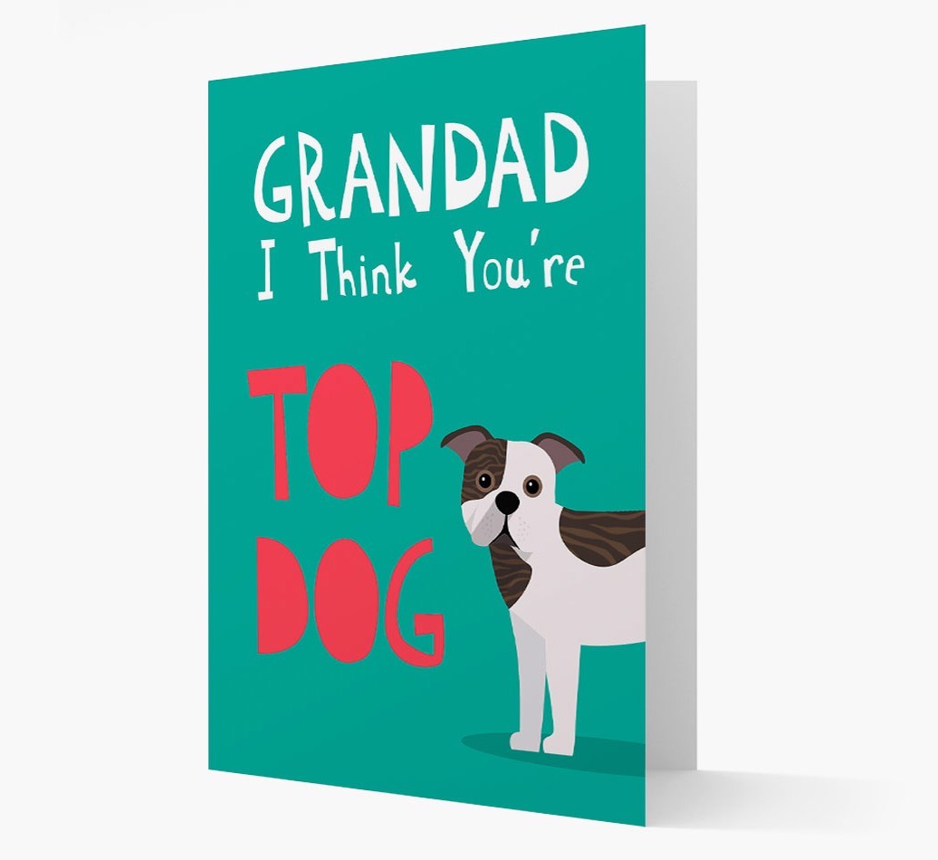 Grandad You're Top Dog: Personalised {breedFullName} Card