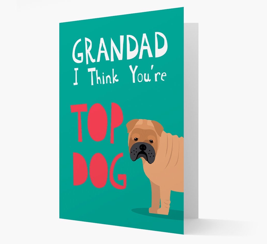 Grandad You're Top Dog: Personalised {breedFullName} Card