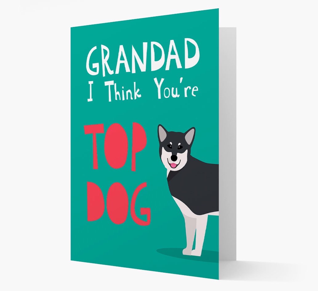 Grandad You're Top Dog: Personalised {breedFullName} Card