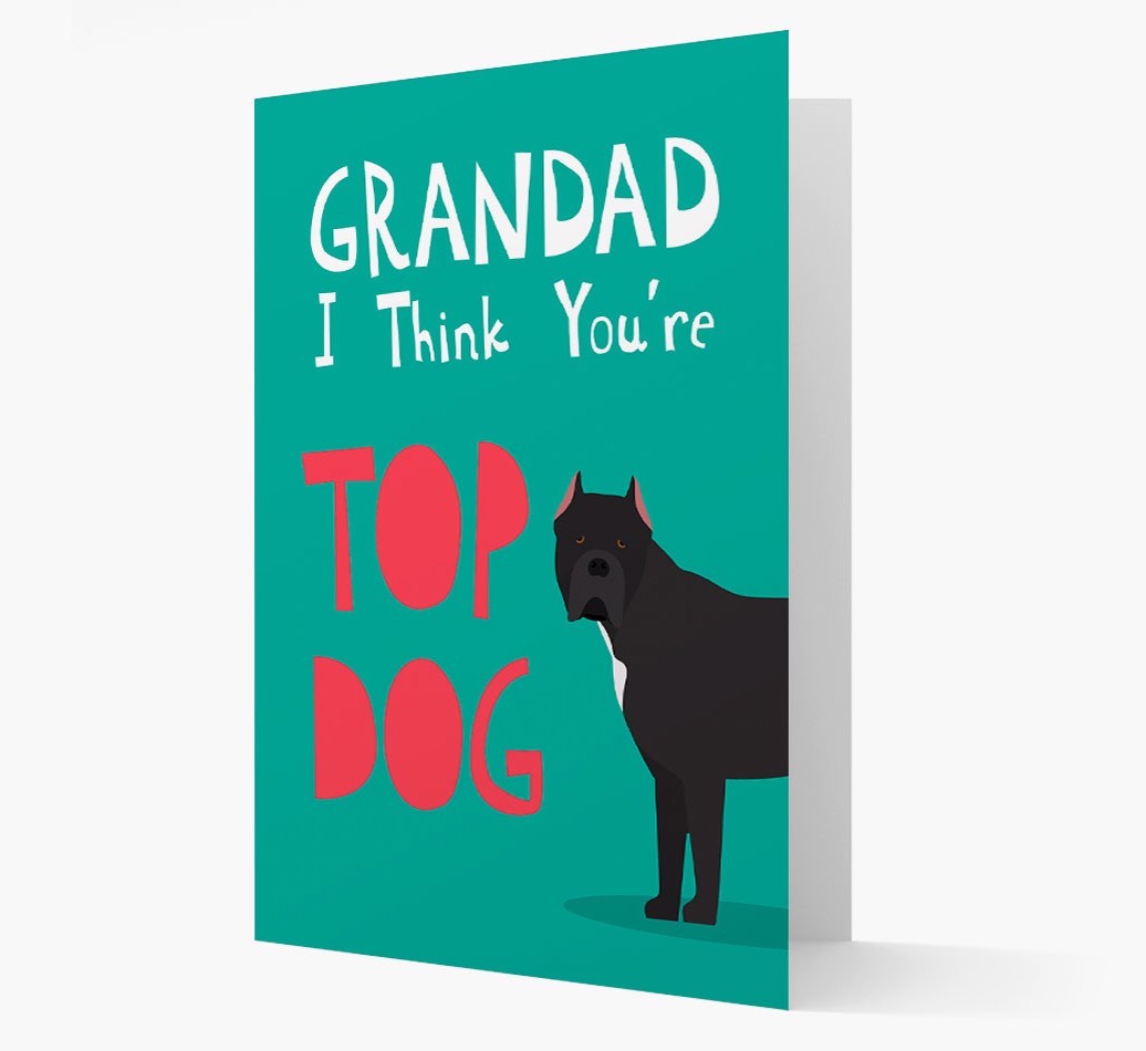 Grandad You're Top Dog: Personalised {breedFullName} Card