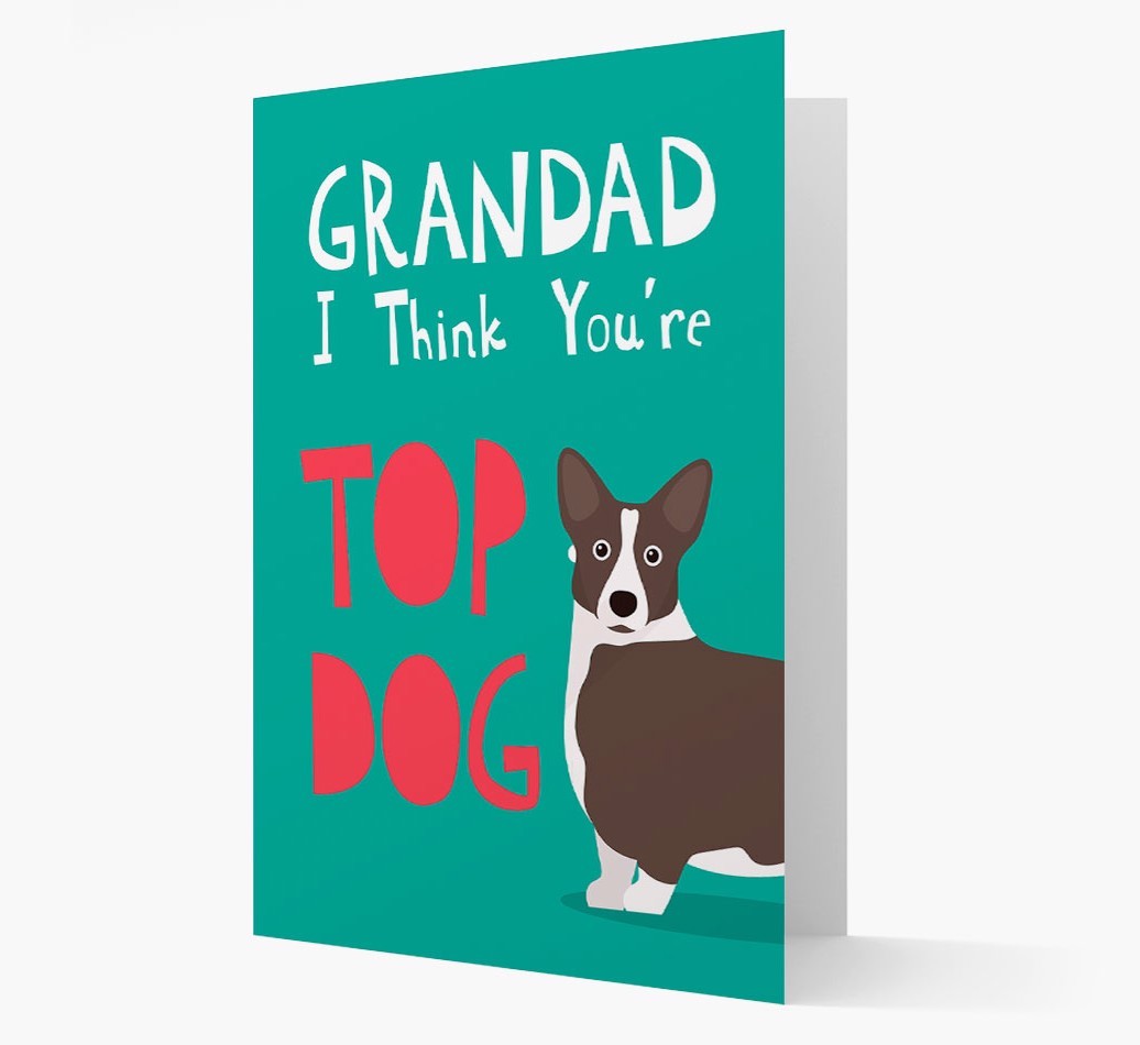 Grandad You're Top Dog: Personalised {breedFullName} Card