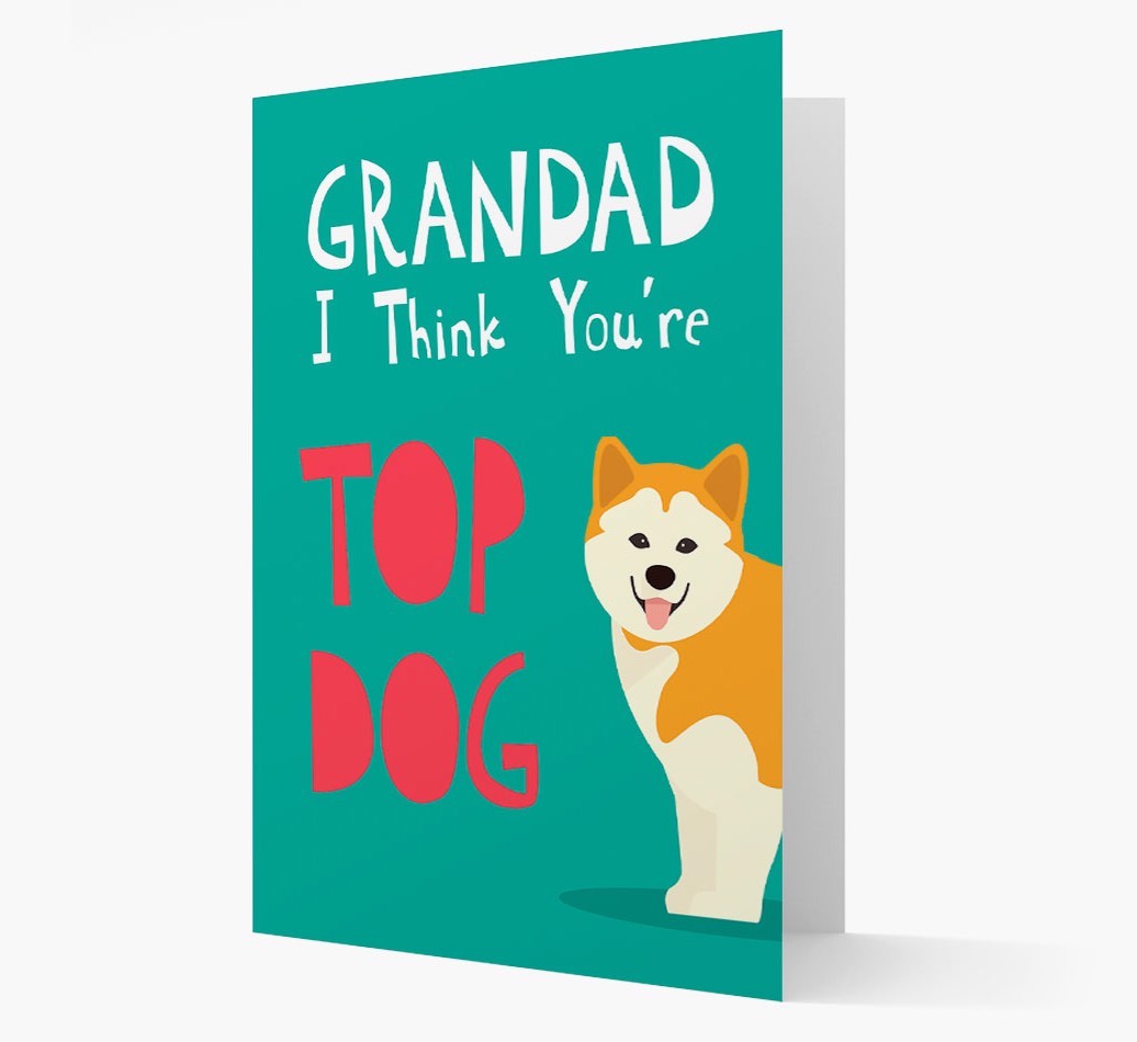 Grandad You're Top Dog: Personalised {breedFullName} Card