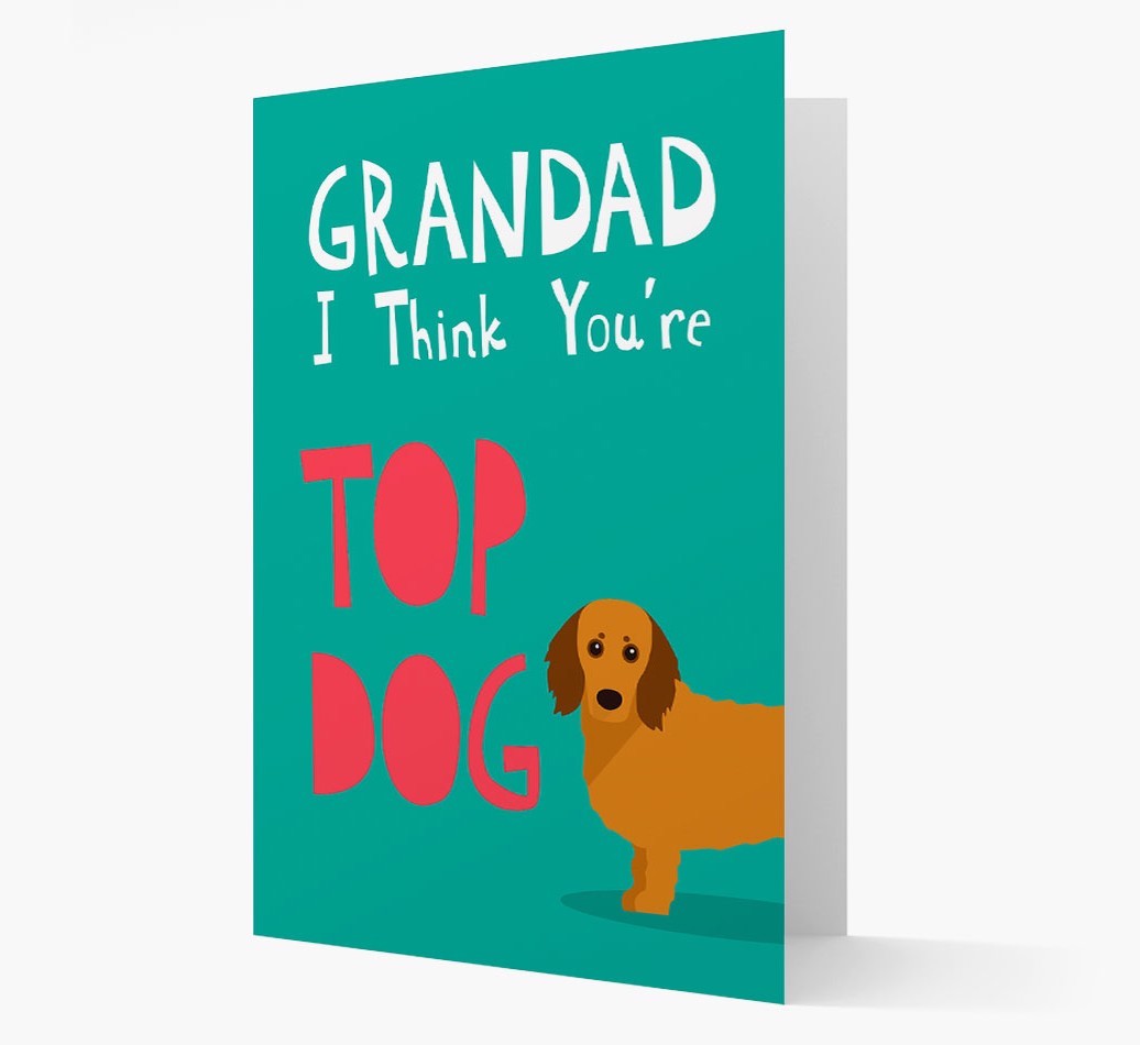 Grandad You're Top Dog: Personalised {breedFullName} Card