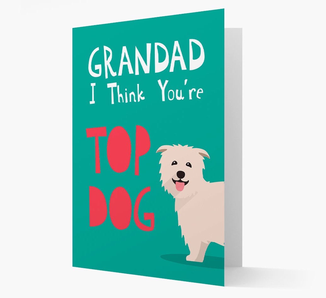 Grandad You're Top Dog: Personalised {breedFullName} Card
