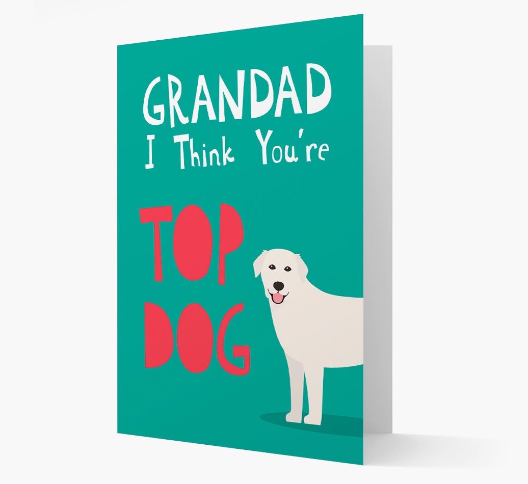 Grandad You're Top Dog: Personalised {breedFullName} Card