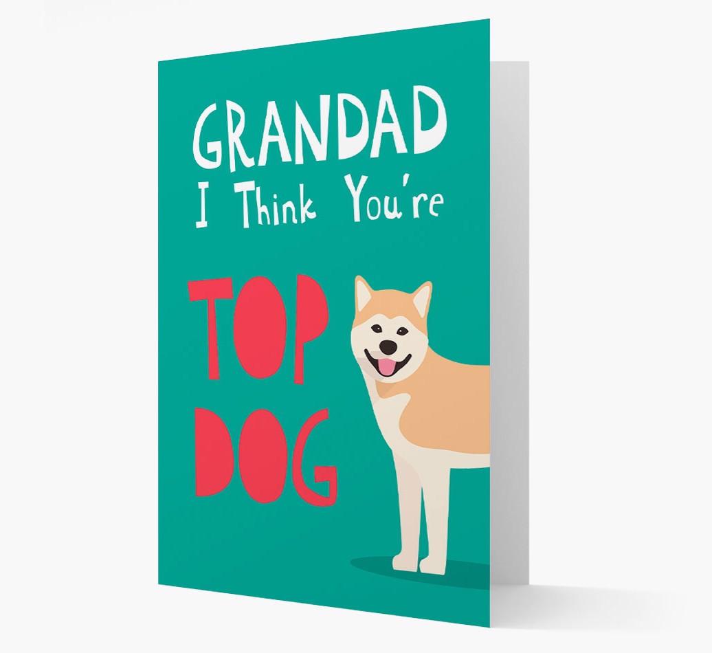 Grandad You're Top Dog: Personalised {breedFullName} Card