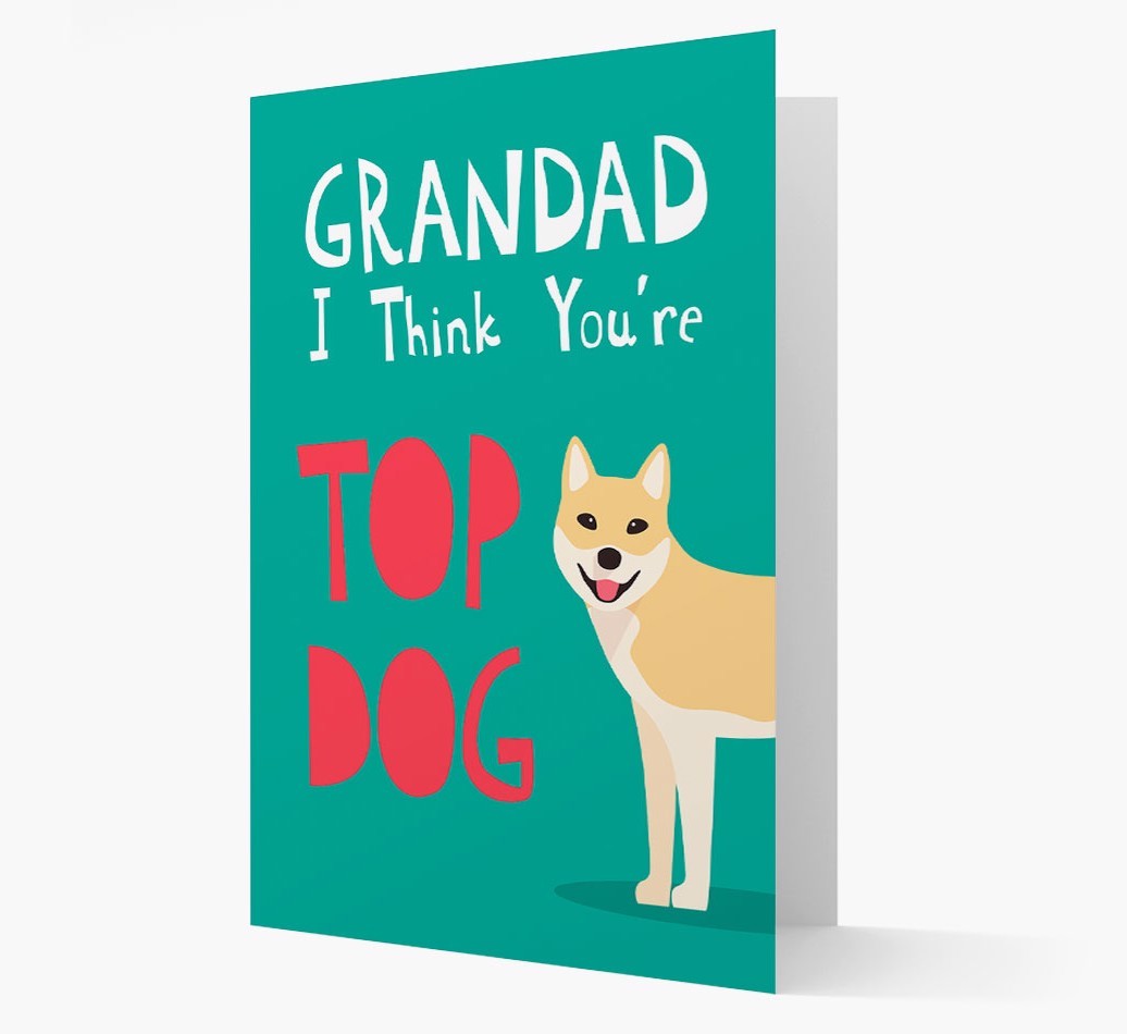 Grandad You're Top Dog: Personalised {breedFullName} Card