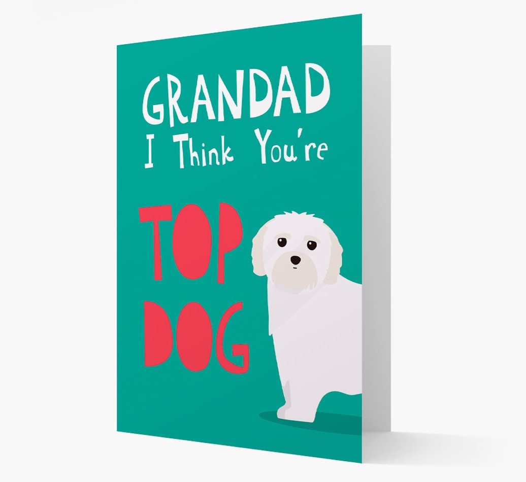 Grandad You're Top Dog: Personalised {breedFullName} Card