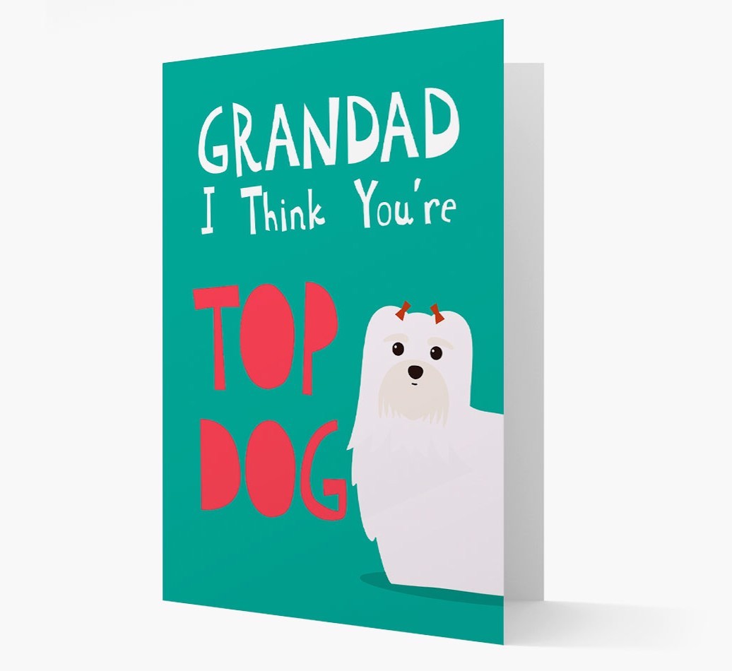 Grandad You're Top Dog: Personalised {breedFullName} Card