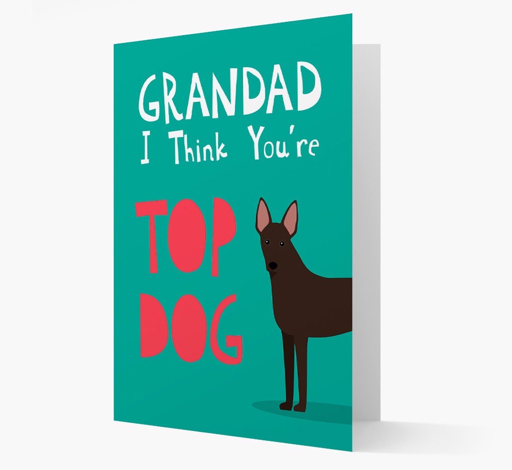 Grandad You're Top Dog: Personalised {breedFullName} Card