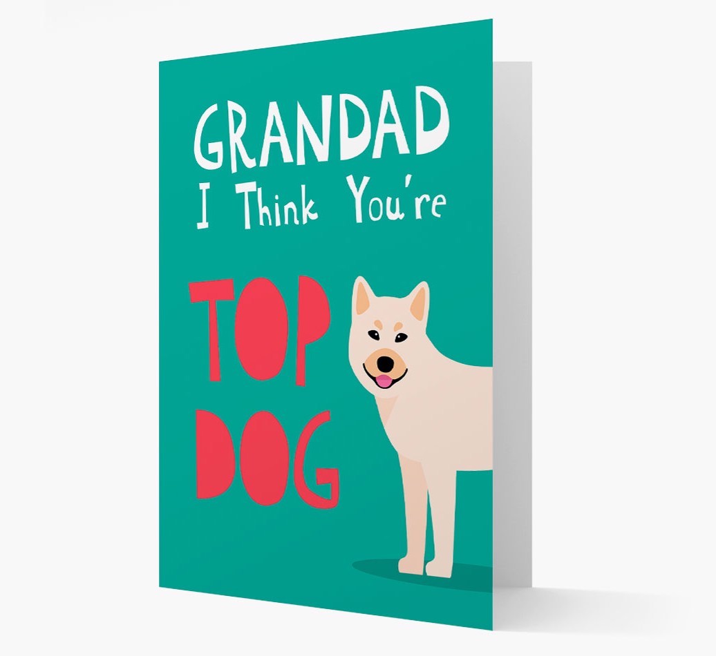 Grandad You're Top Dog: Personalised {breedFullName} Card