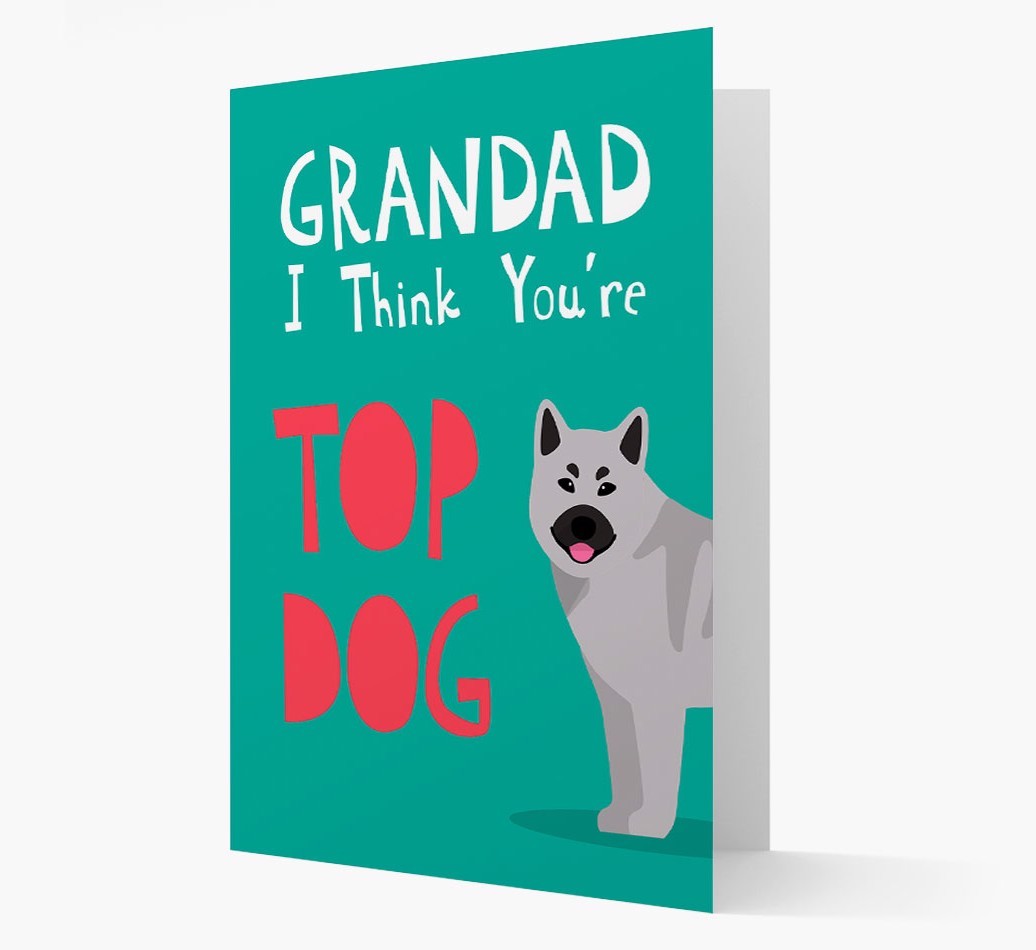 Grandad You're Top Dog: Personalised {breedFullName} Card