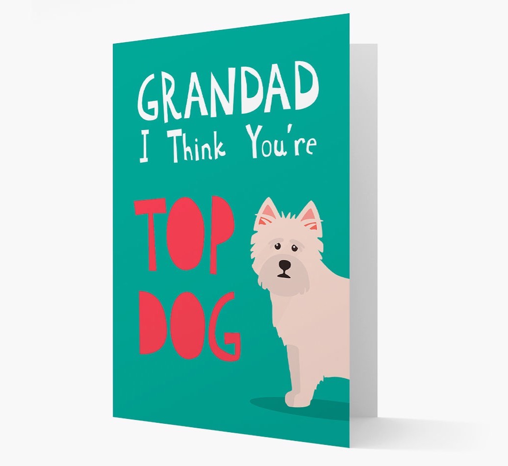 Grandad You're Top Dog: Personalised {breedFullName} Card