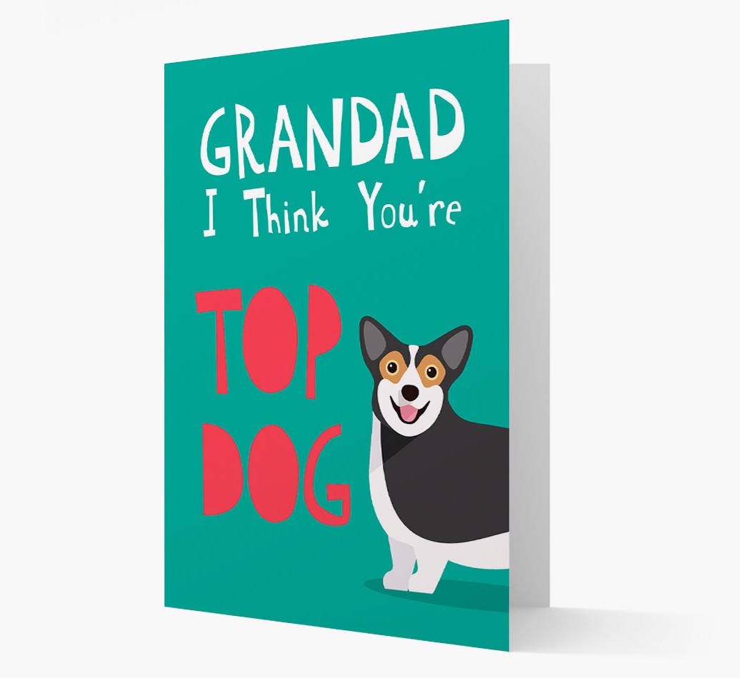 Grandad You're Top Dog: Personalised {breedFullName} Card