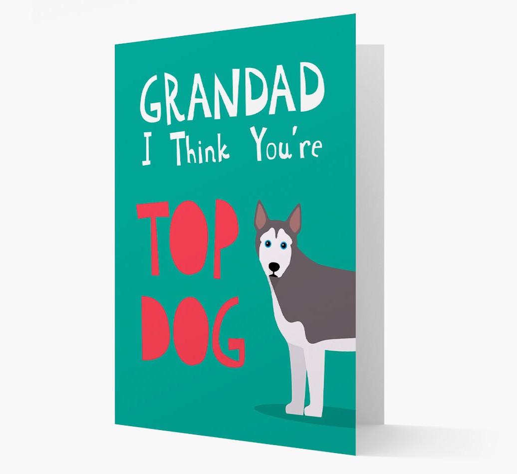 Grandad You're Top Dog: Personalised {breedFullName} Card
