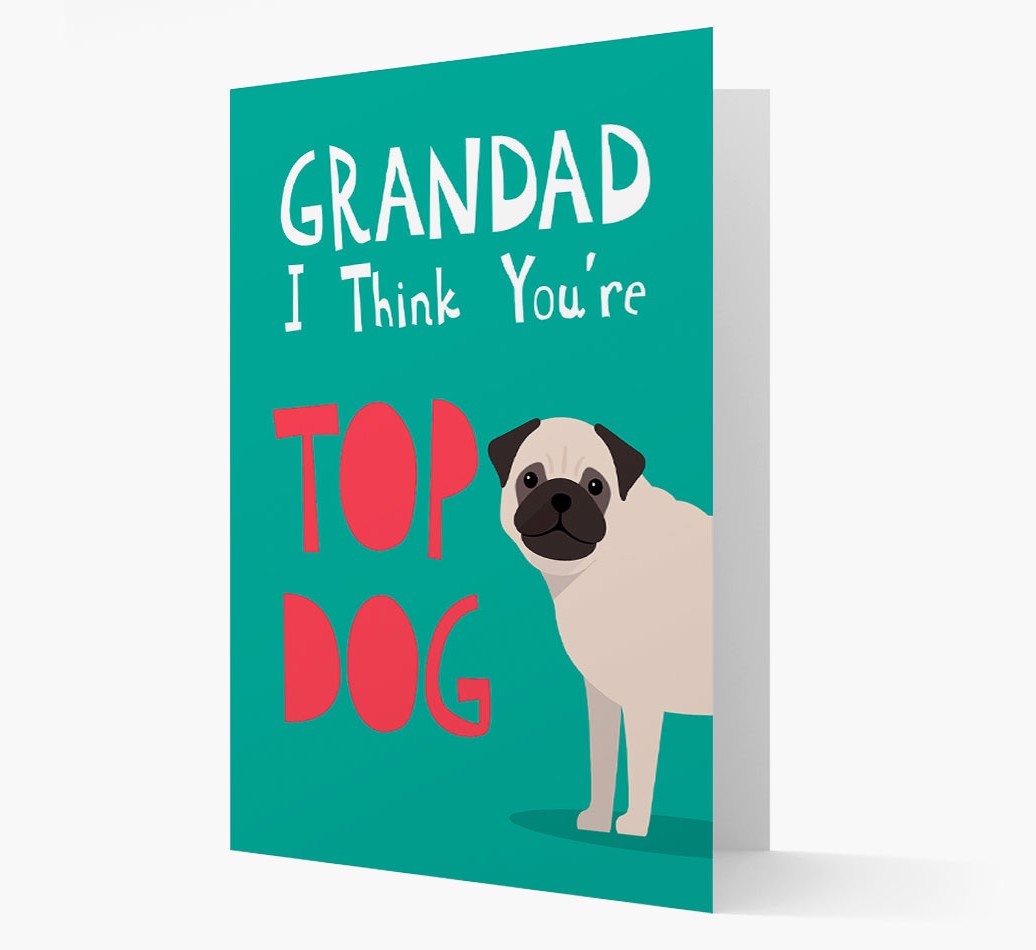 Grandad You're Top Dog: Personalised {breedFullName} Card