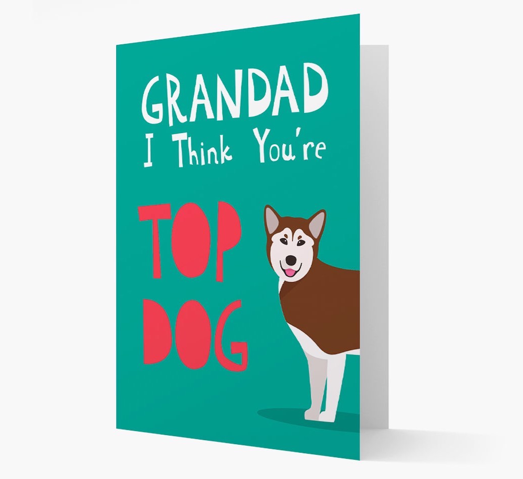 Grandad You're Top Dog: Personalised {breedFullName} Card