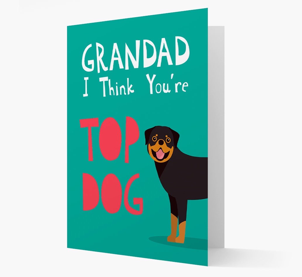 Grandad You're Top Dog: Personalised {breedFullName} Card