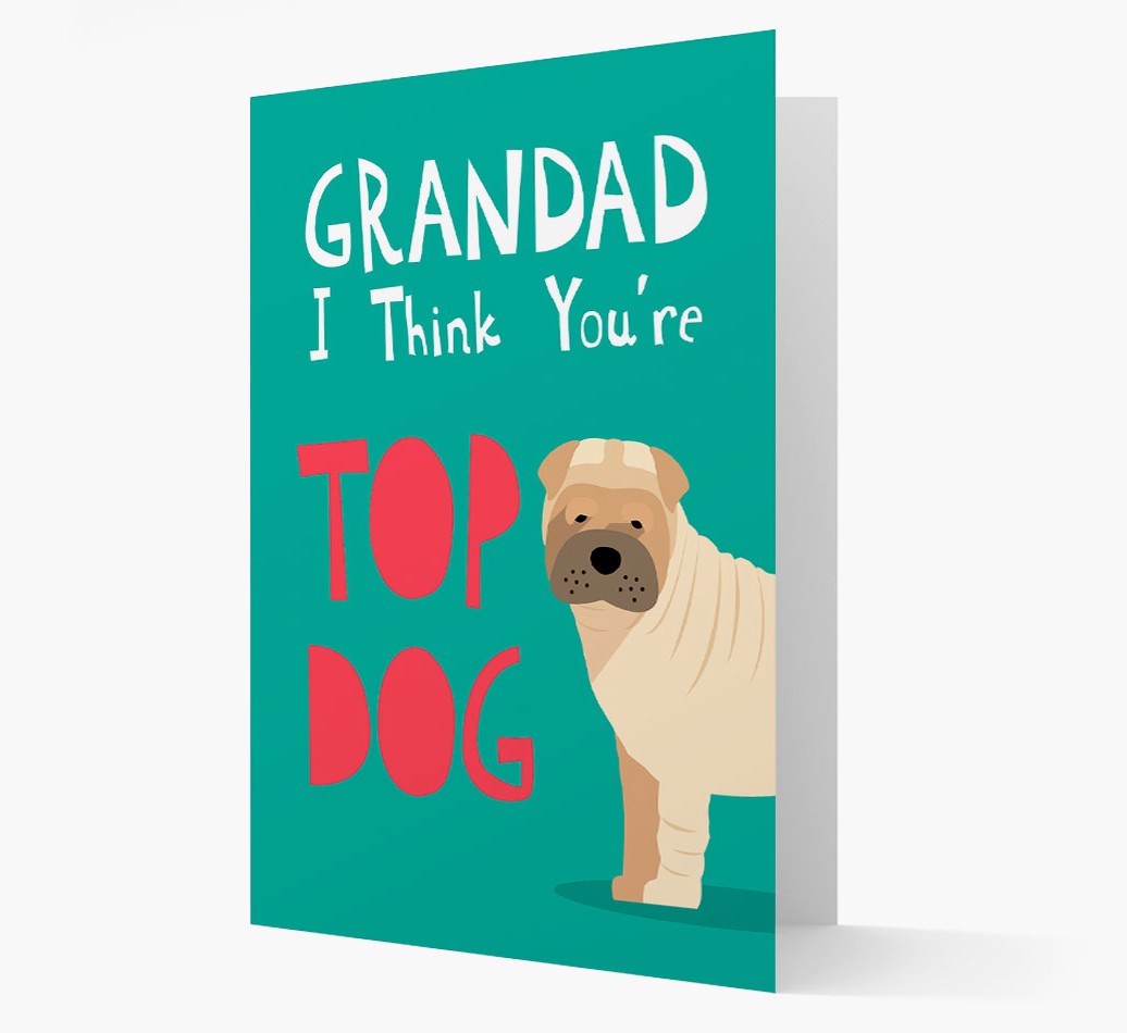 Grandad You're Top Dog: Personalised {breedFullName} Card