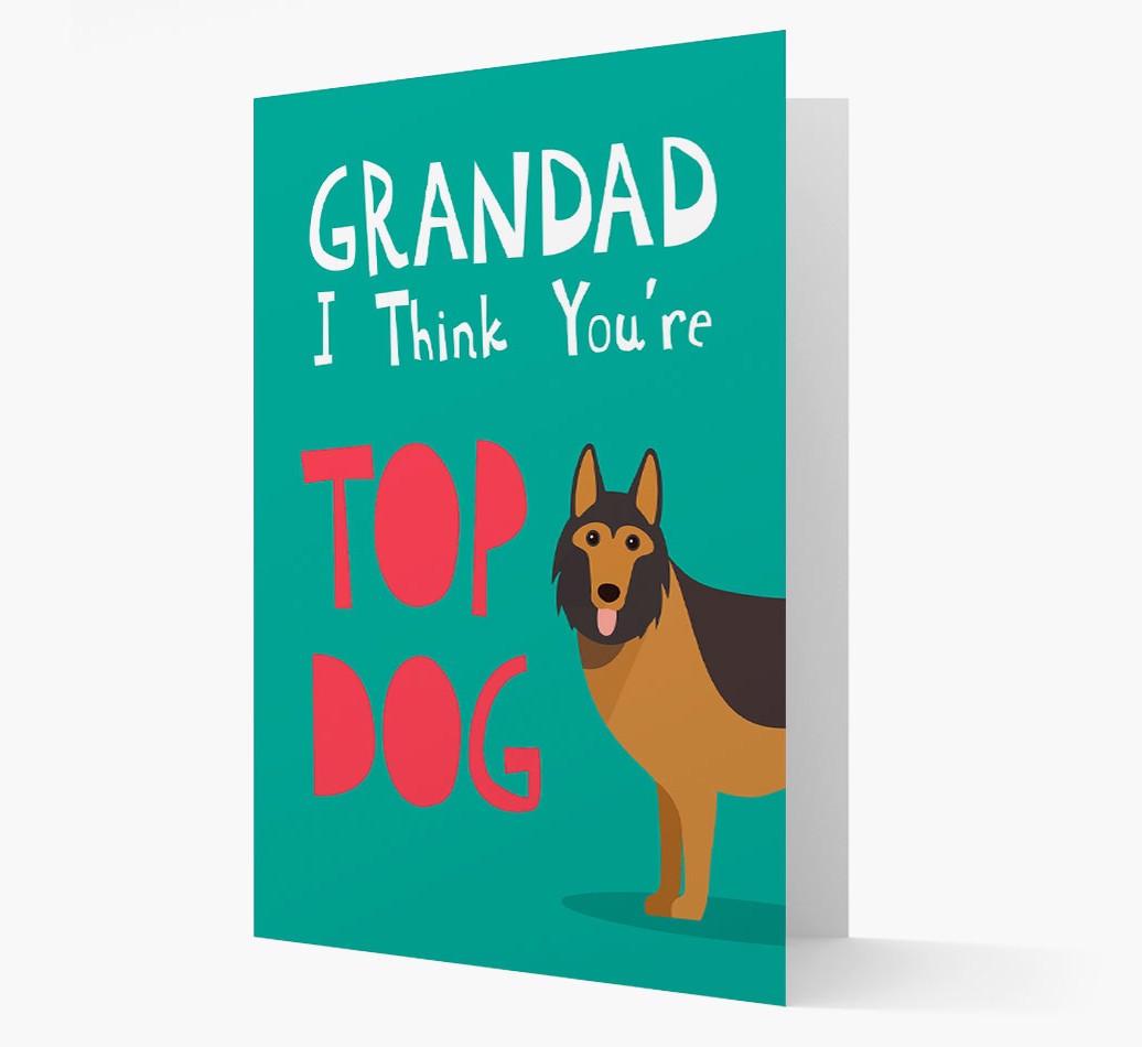 Grandad You're Top Dog: Personalised {breedFullName} Card