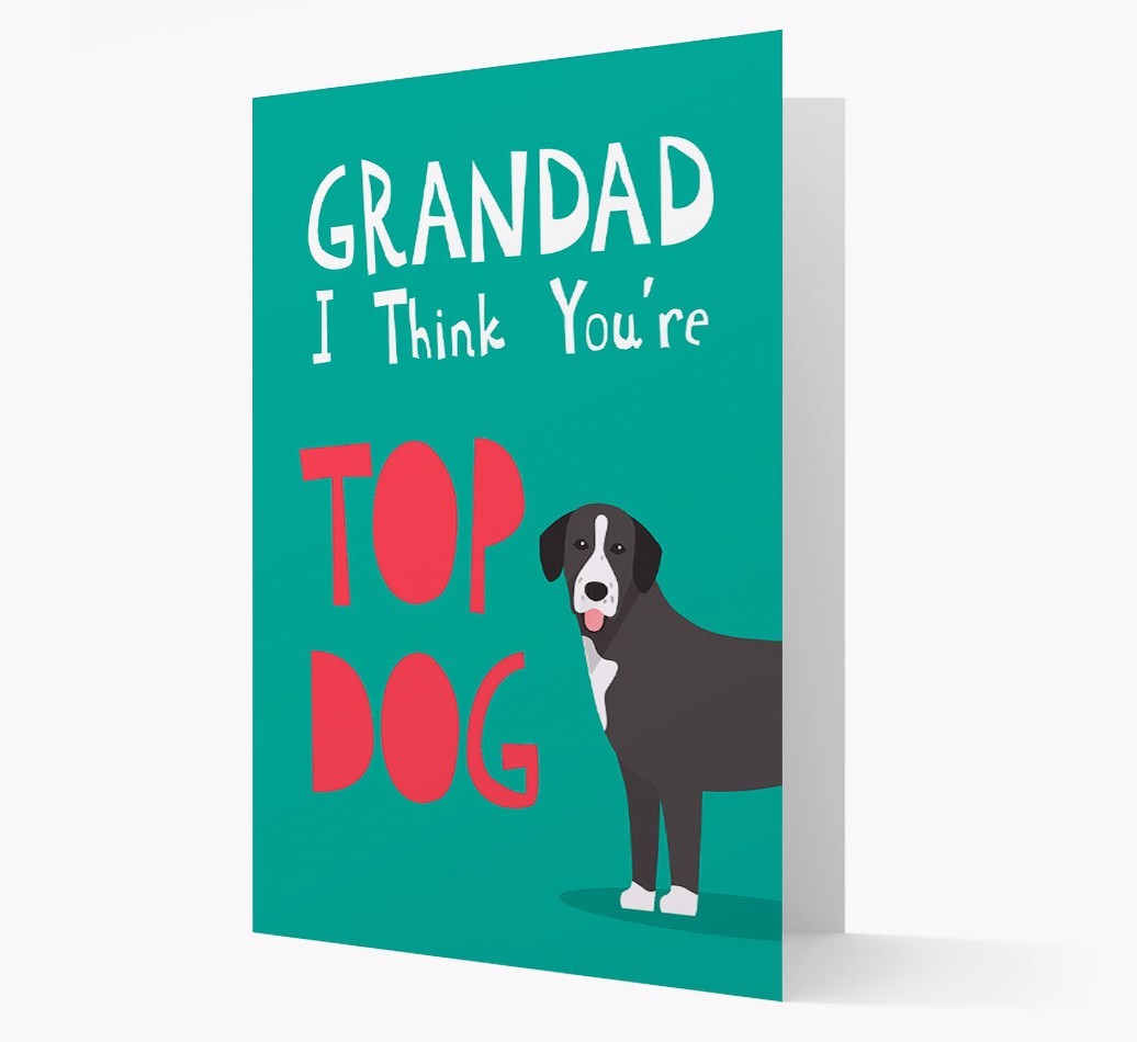 Grandad You're Top Dog: Personalised {breedFullName} Card