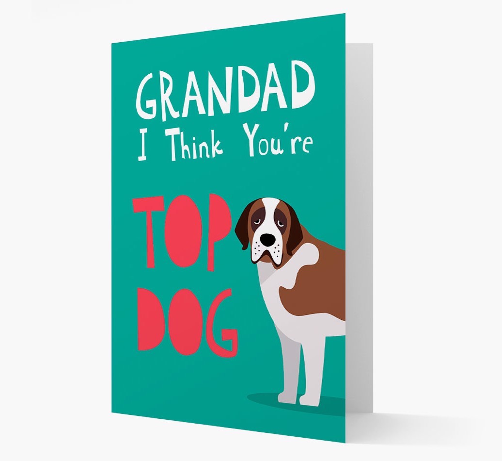 Grandad You're Top Dog: Personalised {breedFullName} Card