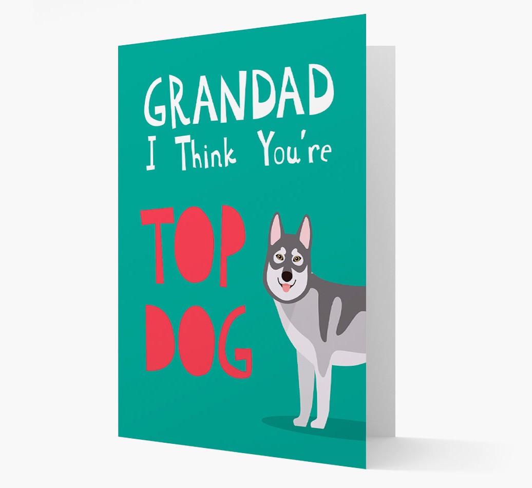Grandad You're Top Dog: Personalised {breedFullName} Card
