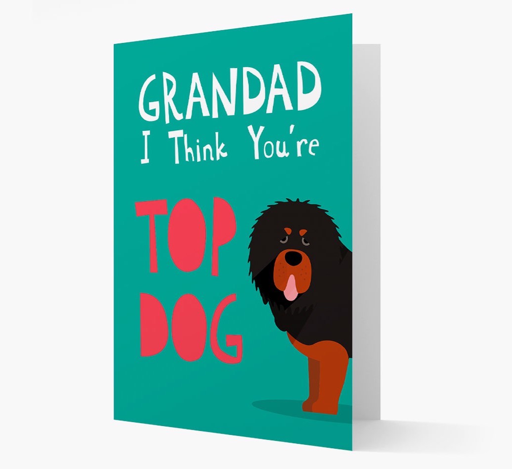 Grandad You're Top Dog: Personalised {breedFullName} Card