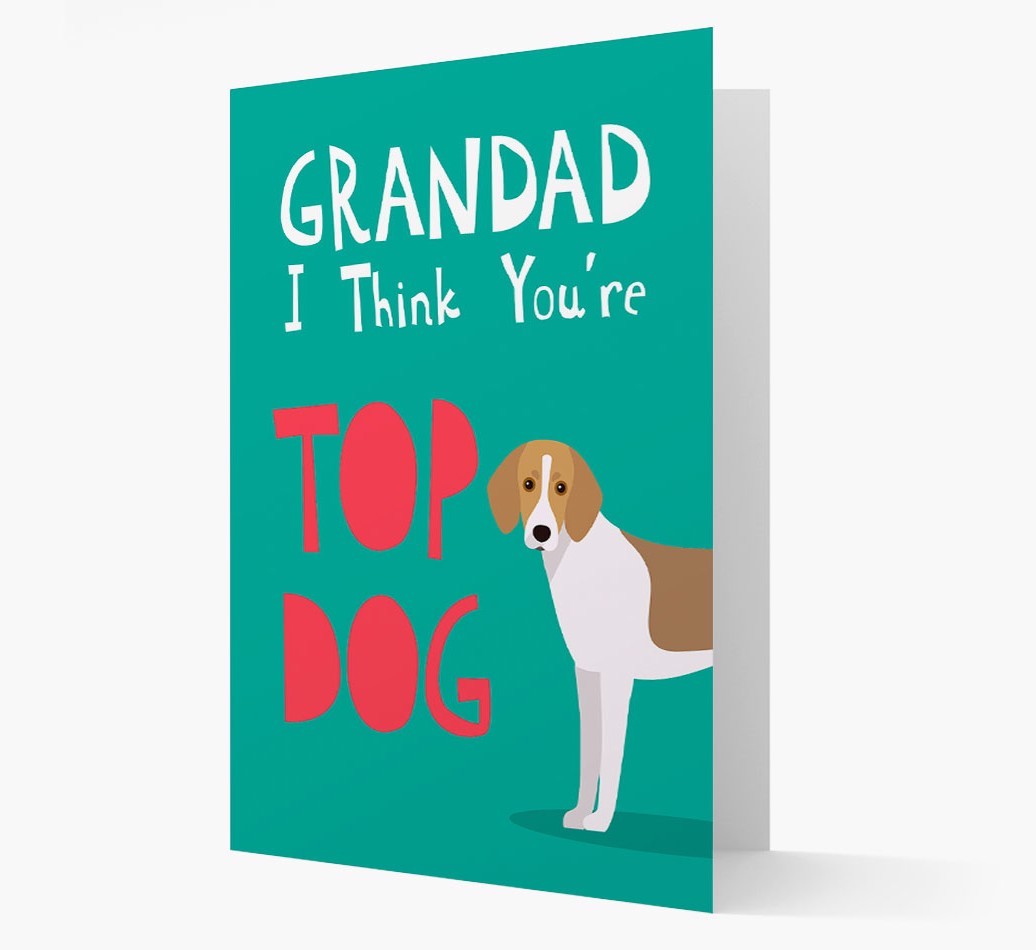 Grandad You're Top Dog: Personalised {breedFullName} Card