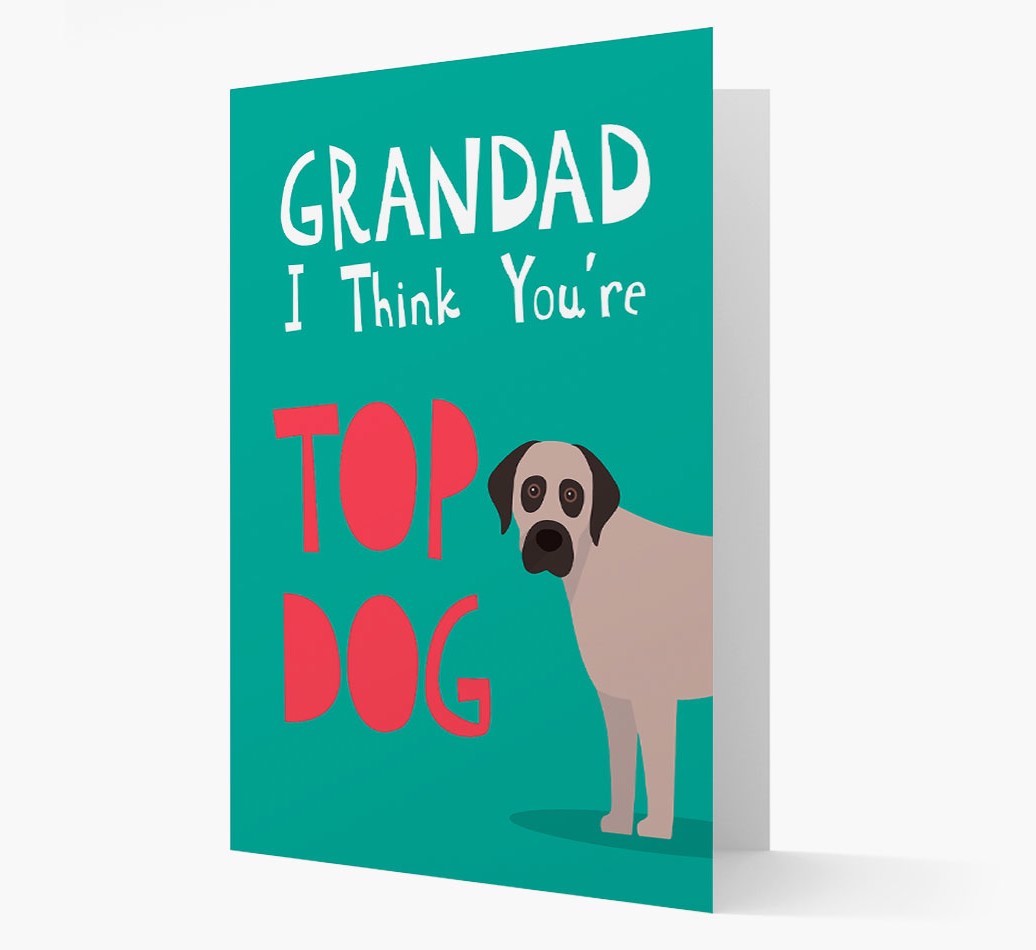 Grandad You're Top Dog: Personalised {breedFullName} Card